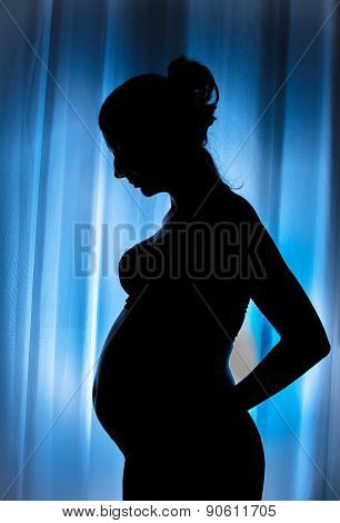 Pregnant woman silhouette