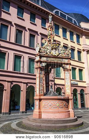 Famous Market Fountain In Mainz