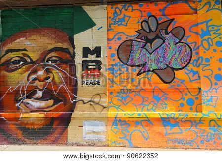 Mural art at JMZ Walls in Brooklyn