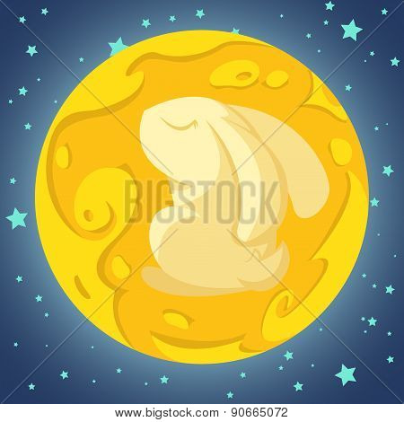 Rabbit in the moon