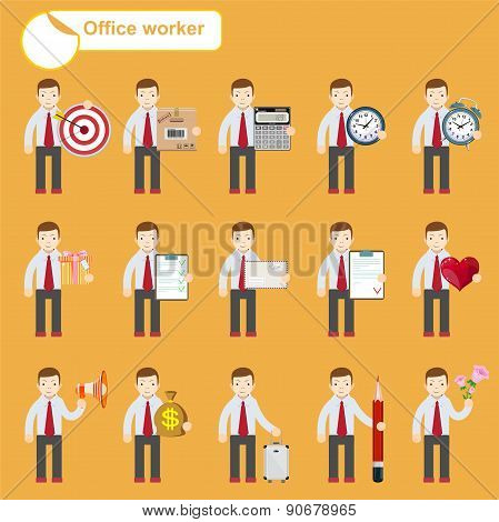 office worker - business sketches