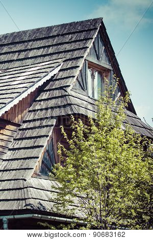 Traditional Polish Wooden Hut From Zakopane, Poland.