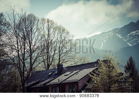 Traditional Polish Wooden Hut From Zakopane, Poland.
