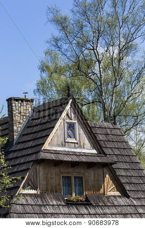Traditional Polish Wooden Hut From Zakopane, Poland.