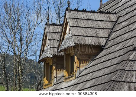 Traditional Polish Wooden Hut From Zakopane, Poland.