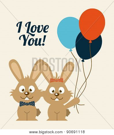 happy easter over white background vector illustration