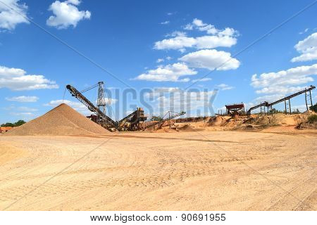 Heavy Equipment at a rock Quarry