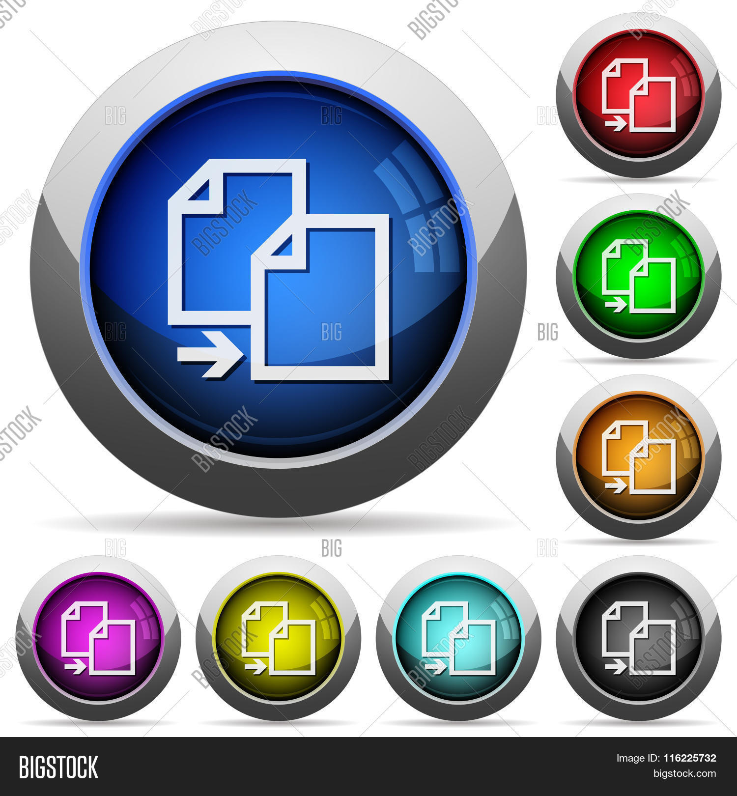 Copy Button Set Vector & Photo (Free Trial) Bigstock