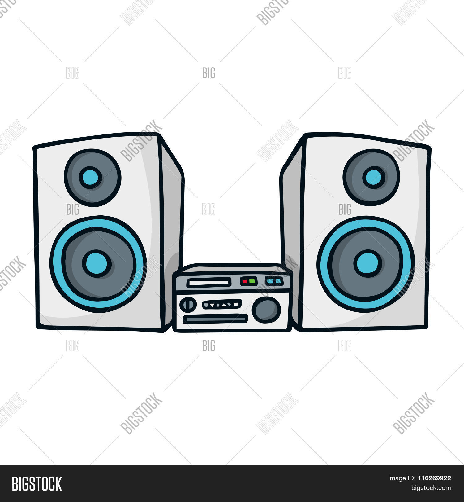 Sound System Cute Vector & Photo (Free Trial) Bigstock