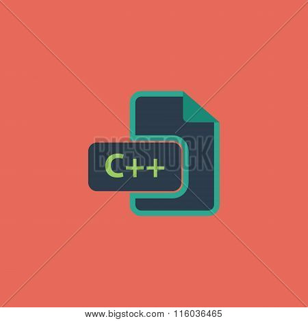 C development file format flat icon