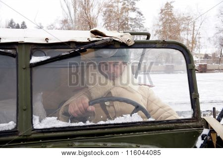 Defender Of Stalingrad In A Winter Form