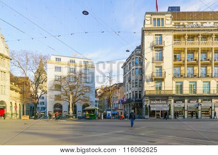 Paradeplatz (parade) Square, In Zurich