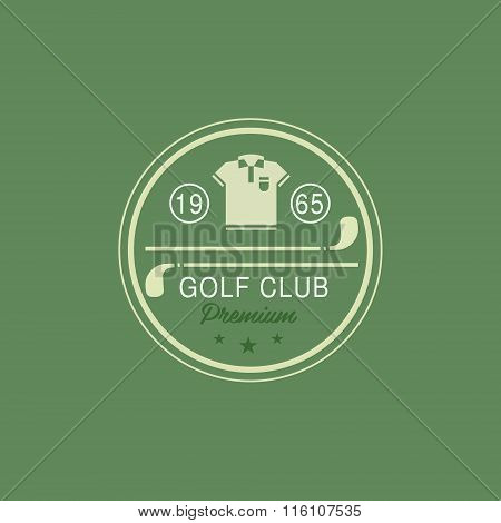 Glod Club Emblem. Vector Illustration