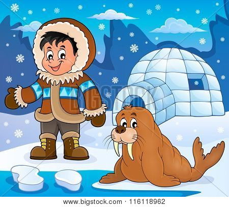 Arctic theme image 3 - eps10 vector illustration.