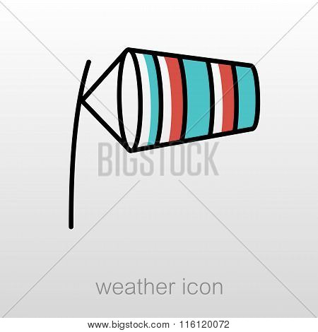 Windsocks Inflated By Wind. Meteorology. Weather