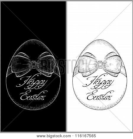 Hand drawn easter egg