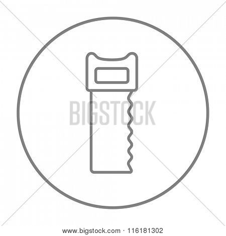 Saw line icon.