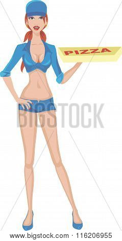 pizza delivery girl