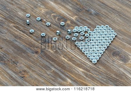 broken heart of the screw nuts