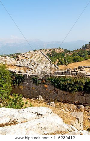 Ruins     From The Hill In Architecture And