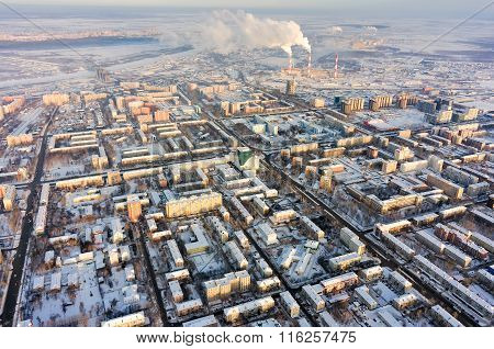 Residential districts on Melnikayte street. Tyumen