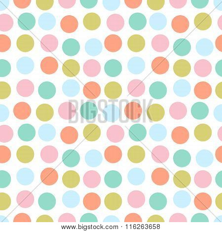 Seamless colorful dots pattern