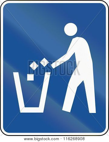 United States Mutcd Road Road Sign - Trash Can