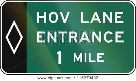 United States Mutcd Road Sign - Hov Sign
