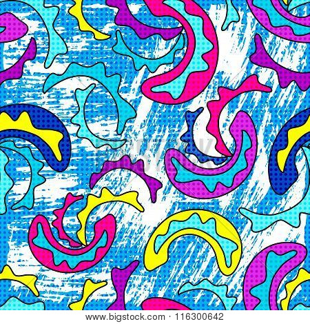 Graffiti Psychedelic Abstract Seamless Background