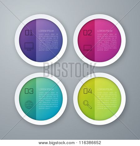 Vector illustration infographics four options