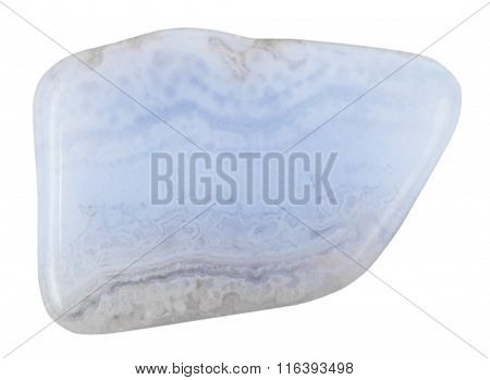 Pebble From Blue Lace Agate Natural Mineral Gem
