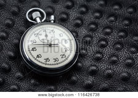Photo of old analogue stopwatch.