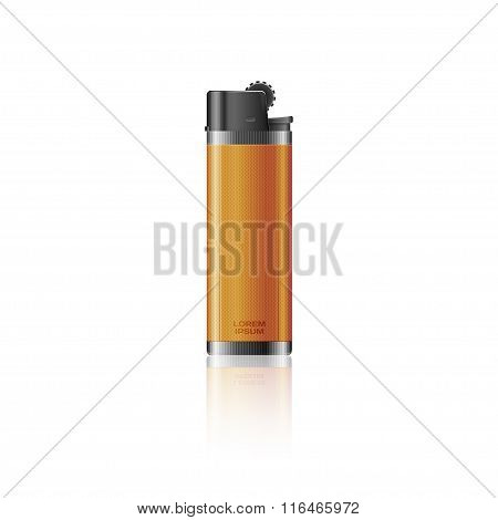 Orange lighter isolated on background