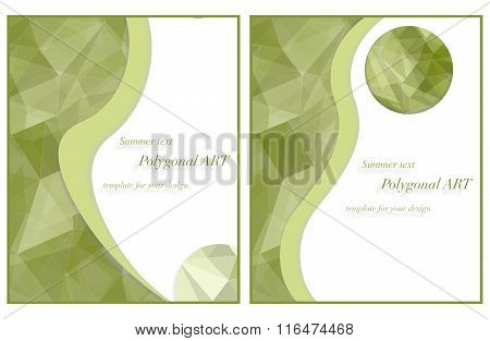 Template For Your Design In Green Colors..
