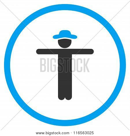 Boy Scarescrow Circled Icon