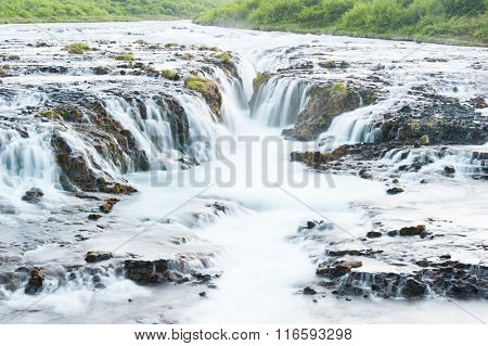 Bruarfoss waterfall in iceland