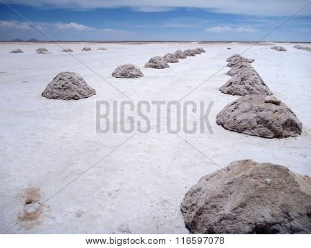 Heaps Of Salt Dryed At Salar De Uyuni