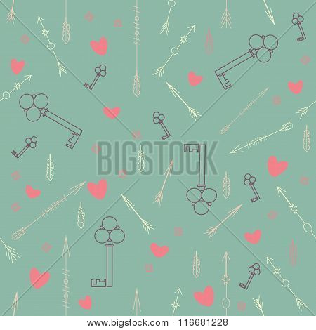 Valentine's Day seamless pattern
