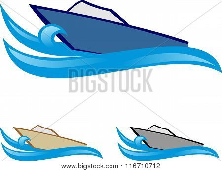 stock logo elegant boat