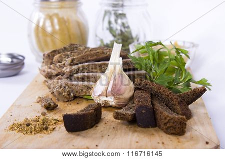 Baked meat