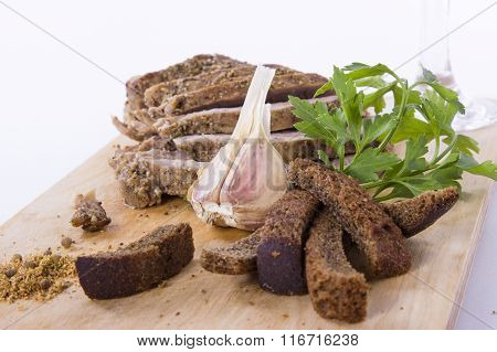 Baked meat
