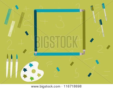 Abstract education pencil and stationery