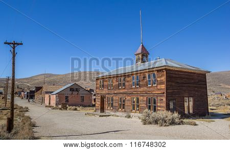 Old School In Bodie State Historic Park