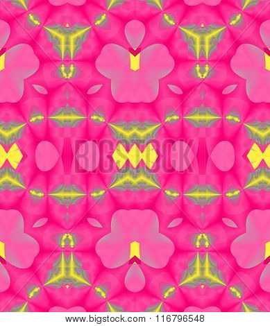 Seamless ornaments pink violet yellow gray