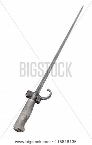 19th century four-sided French infantry bayonet (model of 1886/1893 to Lebel rifle). Used during the First world war and then party of these rifles was sold to Poland army before the Second World War.
