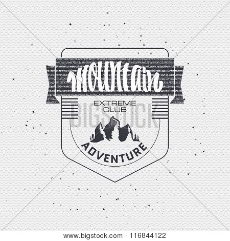 Mountain adventure and expedition insignia badges It can be used as a print on clothing, stamped bus