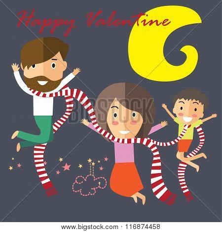 happy valentine with my family