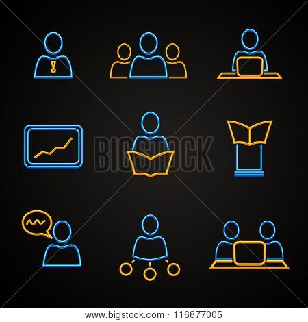 Conference and management icons