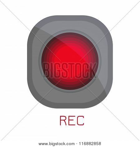 REC icon. Record button