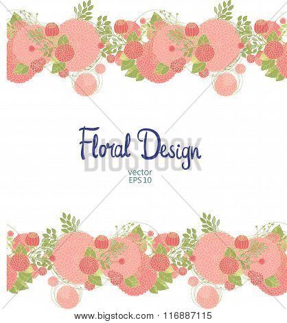 Horisontal floral border